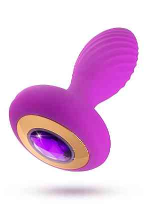 Анальный вибратор со стразом Blush Oh My Gem Charm Amethyst цвет фуксия Sex Aura Киев