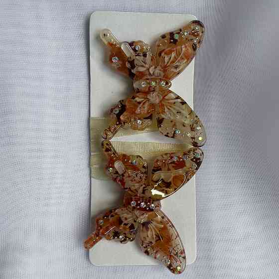 Магніти для штор і гардин Метелик Люсі набір 2 шт Теракотовий (81-170) Київ