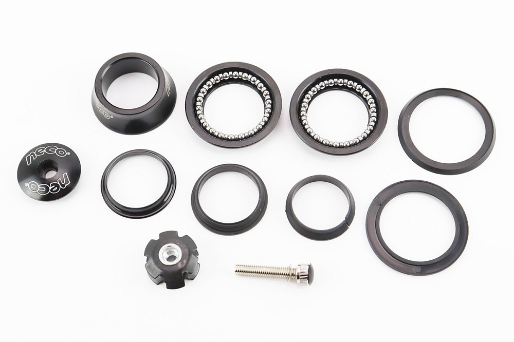 Кермова колонка 1-1/8" (44/28,6x44/30) безрізьбової вилки, напівінтегровані, висока, чорний H117DM Київ - фото 2