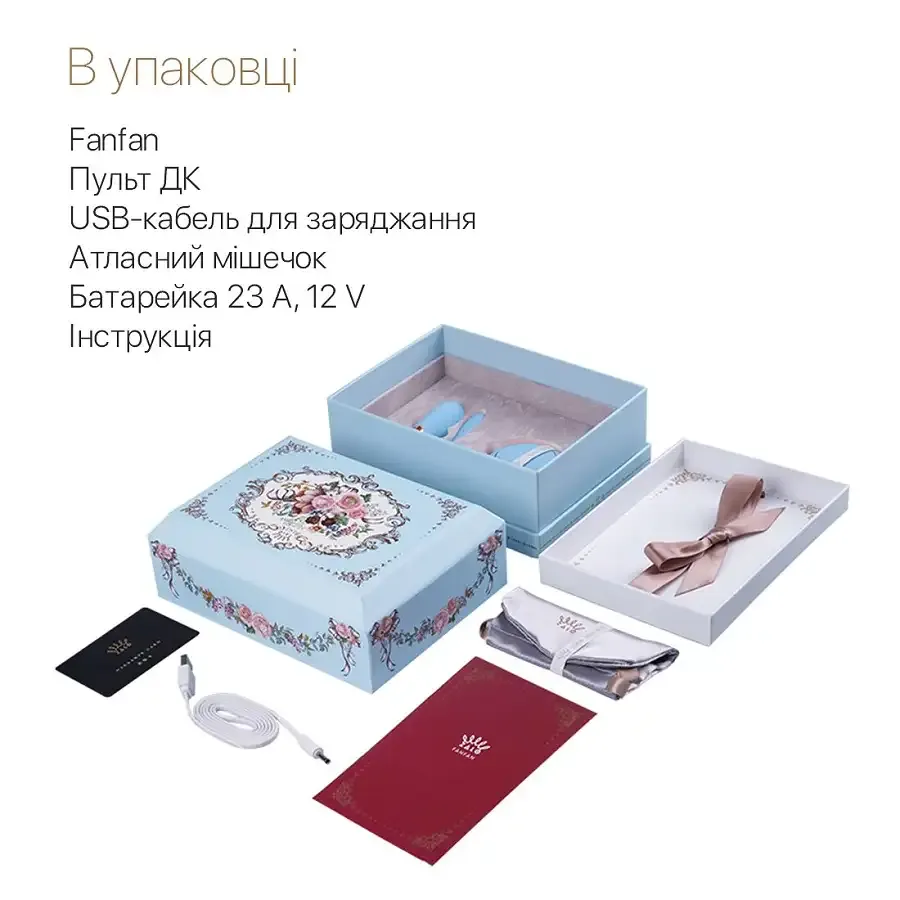 Смартвібратор для пар Zalo Fanfan set Royal Blue, пульт ДК Львів - фото 8