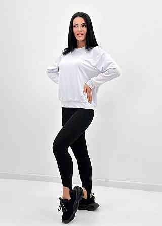 Базовий світшот з двонитки "Kaplan" оптом | Норма і батал 46-48, Білий Київ