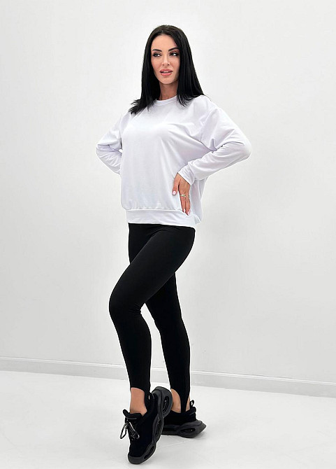 Базовий світшот з двонитки "Kaplan" оптом | Норма і батал 46-48, Білий Київ - фото 2