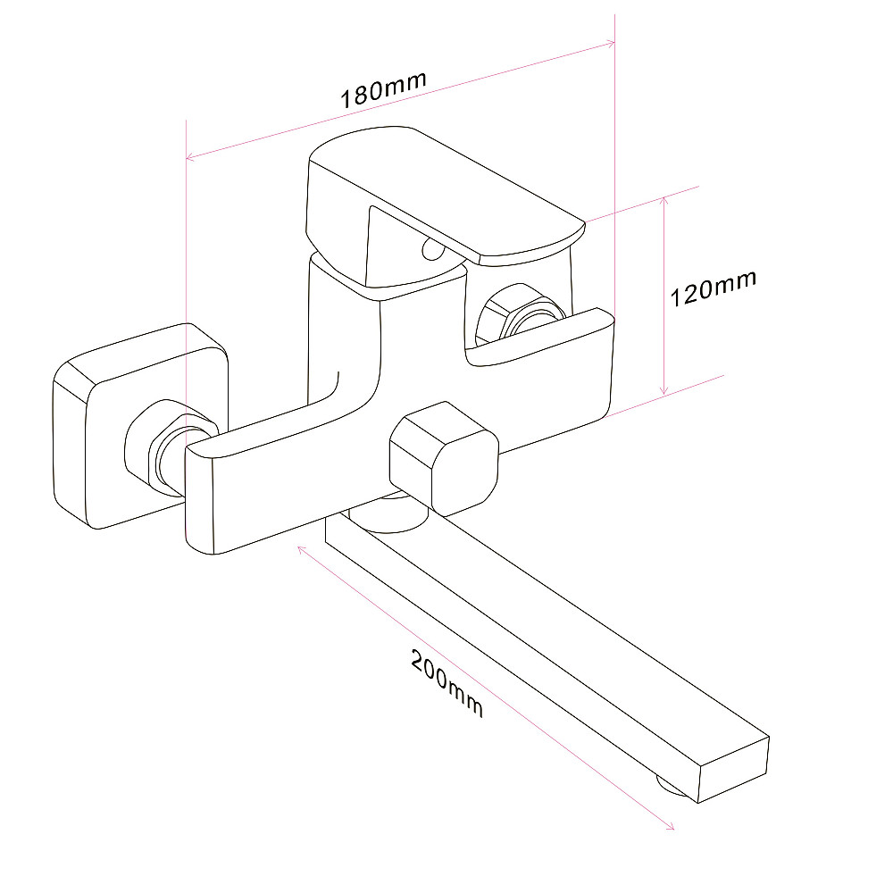 Змішувач для ванни Globus Lux ALFA GLAL-0102N Луцьк - фото 2