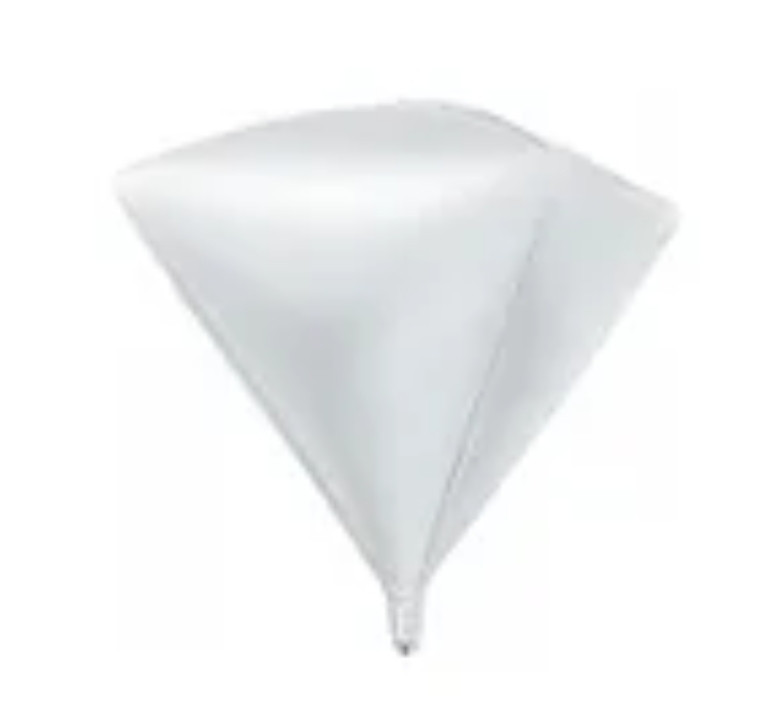 Фольгированный шарик Алмаз БЕЛЫЙ 24 дюйма Киев - изображение 1