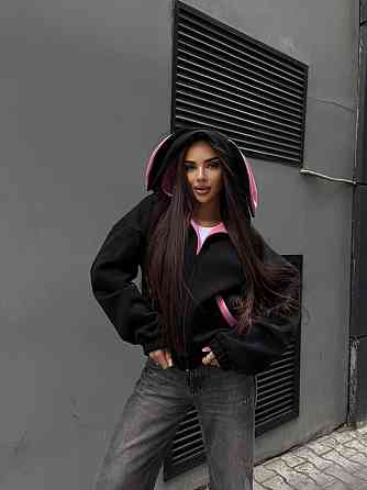 Жіноча стильна худі з вушками тринити на флісі Одеса