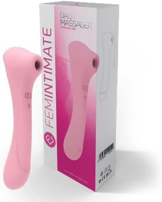 Вакуумный массажер для клитора Femintimate Daisy Massager розовый Sex Aura Киев - изображение 5
