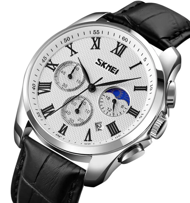 Годинник чоловічий наручний класичний Skmei 9260 (Сріблястий з білим циферблатом) Вінниця - фото 3