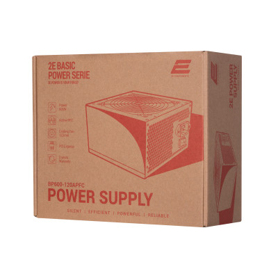 Блок питания 2E BASIC POWER (600W), 80, 120mm, 1xMB 24pin(20+4), 1xCPU 8pin(4+4), 3xMolex, 4xSATA, 2xPCIe 8pin( (2E-BP600-120APFC) Винница - изображение 3