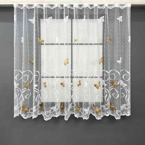 Тюль жакард VR-Textil № 1884т Арка на кухню колір білий 400х150 см (53-0087) Київ