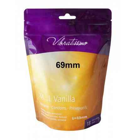 Презервативи - Vibratissimo XX ... L Vanilla, 69 мм, 18 шт. Sex Aura Київ