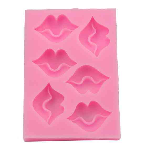 Молд силиконовый Губы 76 на 111 мм розовый Киев