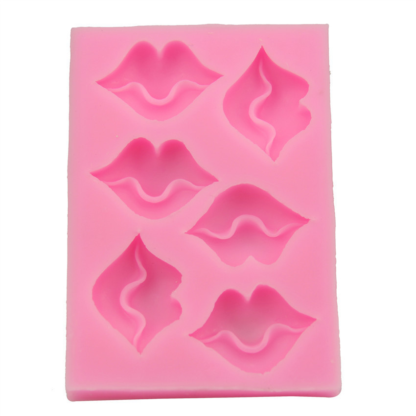 Молд силиконовый Губы 76 на 111 мм розовый Киев - изображение 6