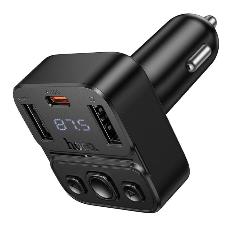 Автомобильное зарядное устройство с FM-модулятором HOCO E87 Delta 35W(1A1C) car BT FM transmitter Одесса - изображение 3