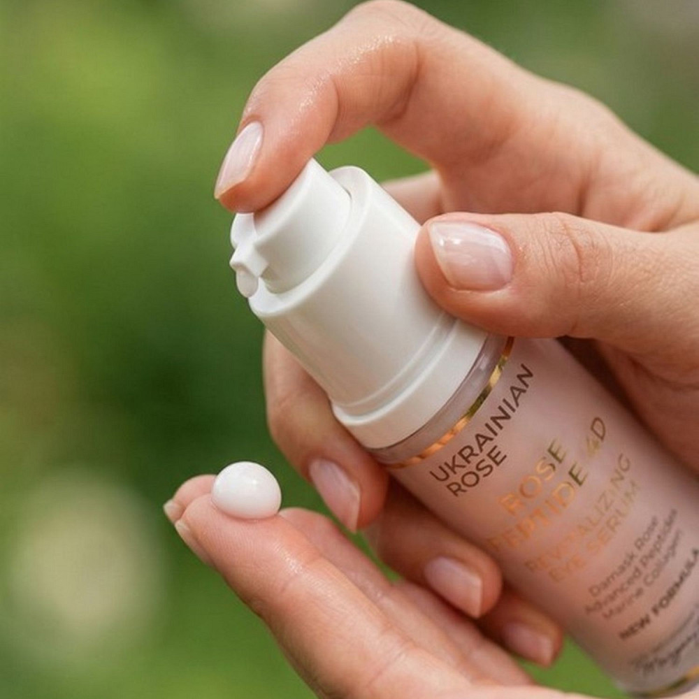 Крем-сыворотка для кожи вокруг глаз усиленного действия 4-D эффект Rose Peptide 4D Ukrainian Rose 30 мл Киев - изображение 8