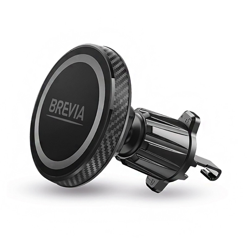 Тримач телефону автомобільний Brevia AirVent Ultra MagCircle на дефлектор, магнітний Magsafe Львів - фото 1