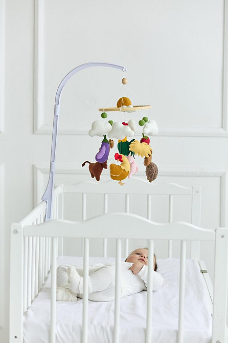 Дитячий мобіль на ліжечко для немовлят WoollyFox "Мрія Фермера" Київ - фото 4