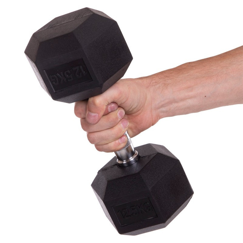 Гантель 12.5 кг цільна шестигранна SP-Planeta-8013-12_5 Київ - фото 4