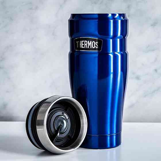 Термокружка 470 мл Thermos "Stainless King Travel Tumbler" (160027) Metallic Blue Нововолинськ