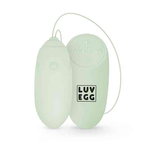 Виброяйцо с дистанционным пультом Luv Egg, силиконовое, зеленое, 6.5 х 3.5 см Sex Aura Киев