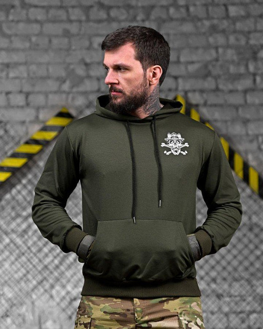 Тактическая худи MAKLIN  ужин олива ДЛ7071 Одесса - изображение 2