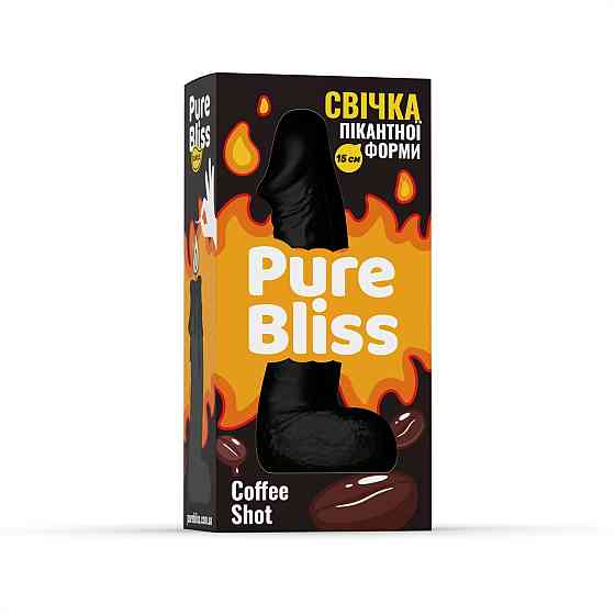 Свеча член Pure Bliss Coffee Shot Black, 15 см Sex Aura Киев