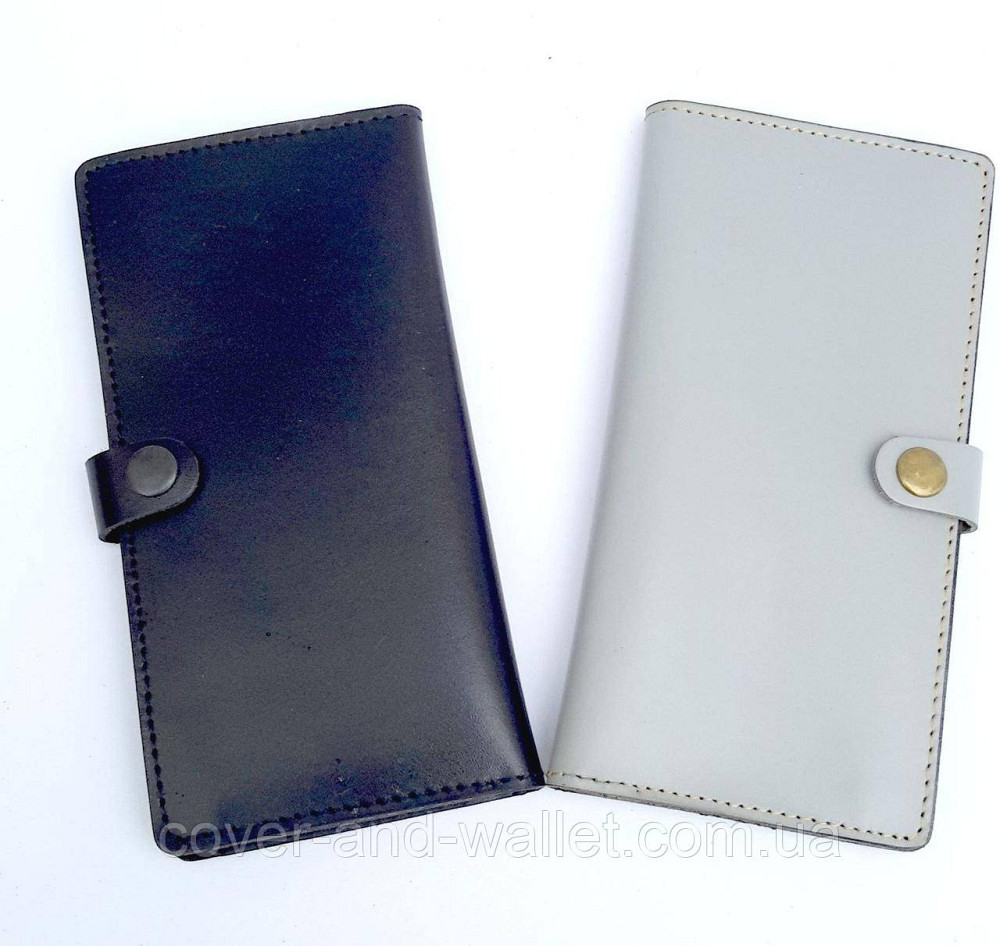 Тонкий мужской кожаный кошелек купюрник ручной роботы Puos Киев - изображение 9