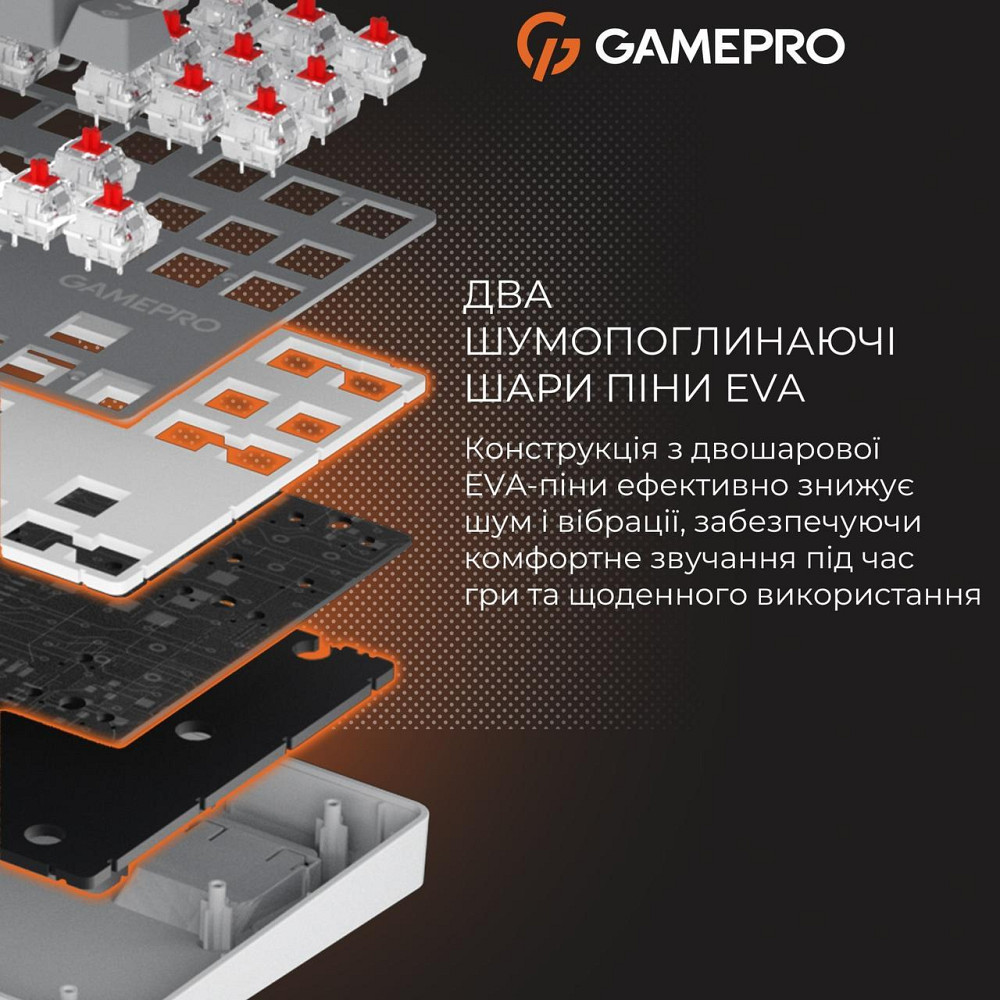 Клавиатура GamePro Genesis Metallic MK110G Outemu Red Swithes USB Gray ( 17405 ) Харків - фото 10