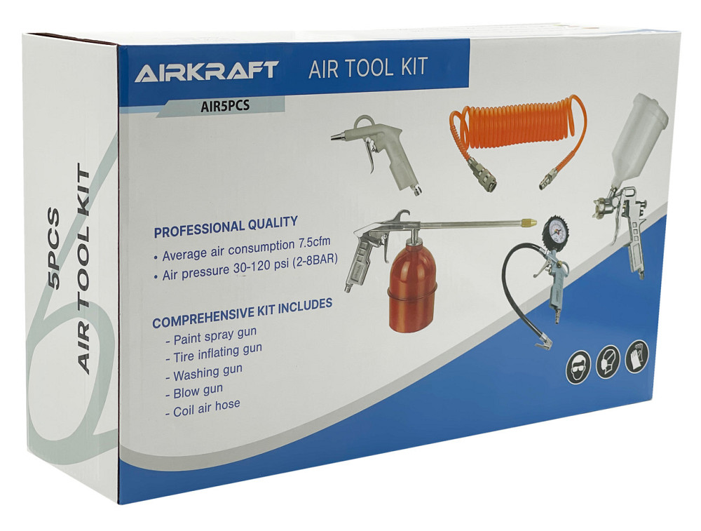 Набір фарбувальний пневматичний 5 од. AIRKRAFT AIR5PCS Чернігів - фото 4