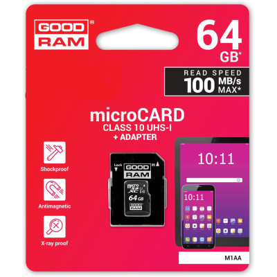 Карта памяти Goodram 64GB microSDXC Class 10 (M1AA-0640R12) Винница - изображение 5