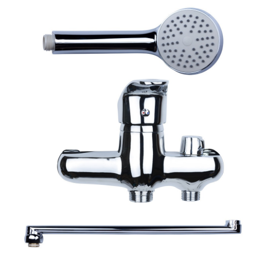 Змішувач NL d40мм для ванної гусак прямий 350мм дивертор вбудований картрідж Aquatica Житомир - фото 7