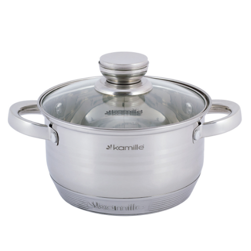 Набір каструль 4 предмети (каструлі 1,5/2л) нержавіюча сталь порожнисті ручки 4914 KAMILLE Житомир - фото 7