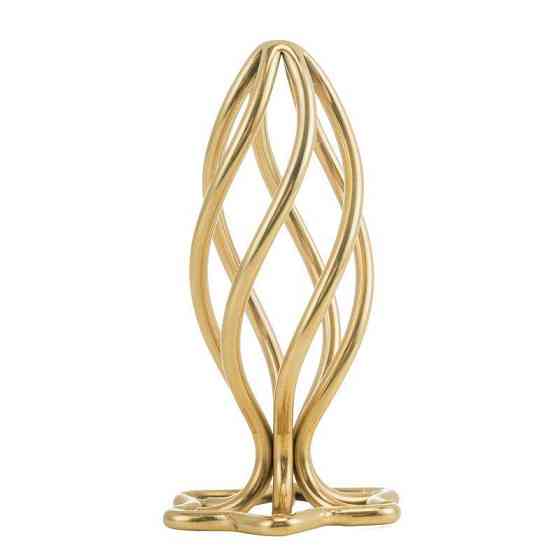 Анальная пробка LOCKINK SEVANDA Hollow Spiral Golden Metal Anal Plug - L size Sex Aura Киев
