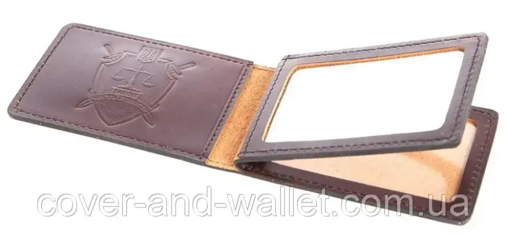 Шкіряна обкладинка на посвідчення Прокуратуру України з додатковим клапаном Київ - фото 10