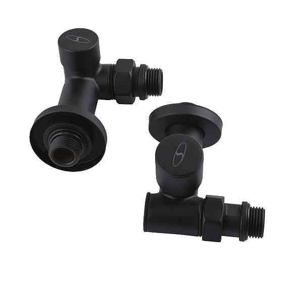 Набір Кран вентильний кутовий з американкою SOLOMON LUX 1/2″  7777  TEN (2шт.) BLACK  (1уп) Луцк