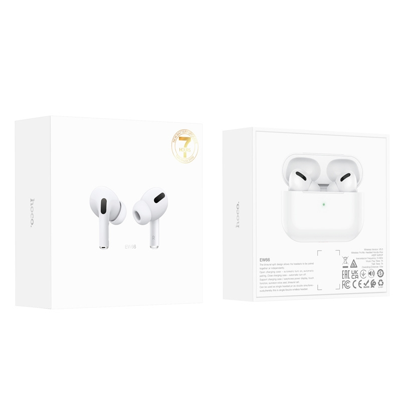 Бездротові навушники HOCO EW66 True wireless stereo headset White Одеса - фото 8