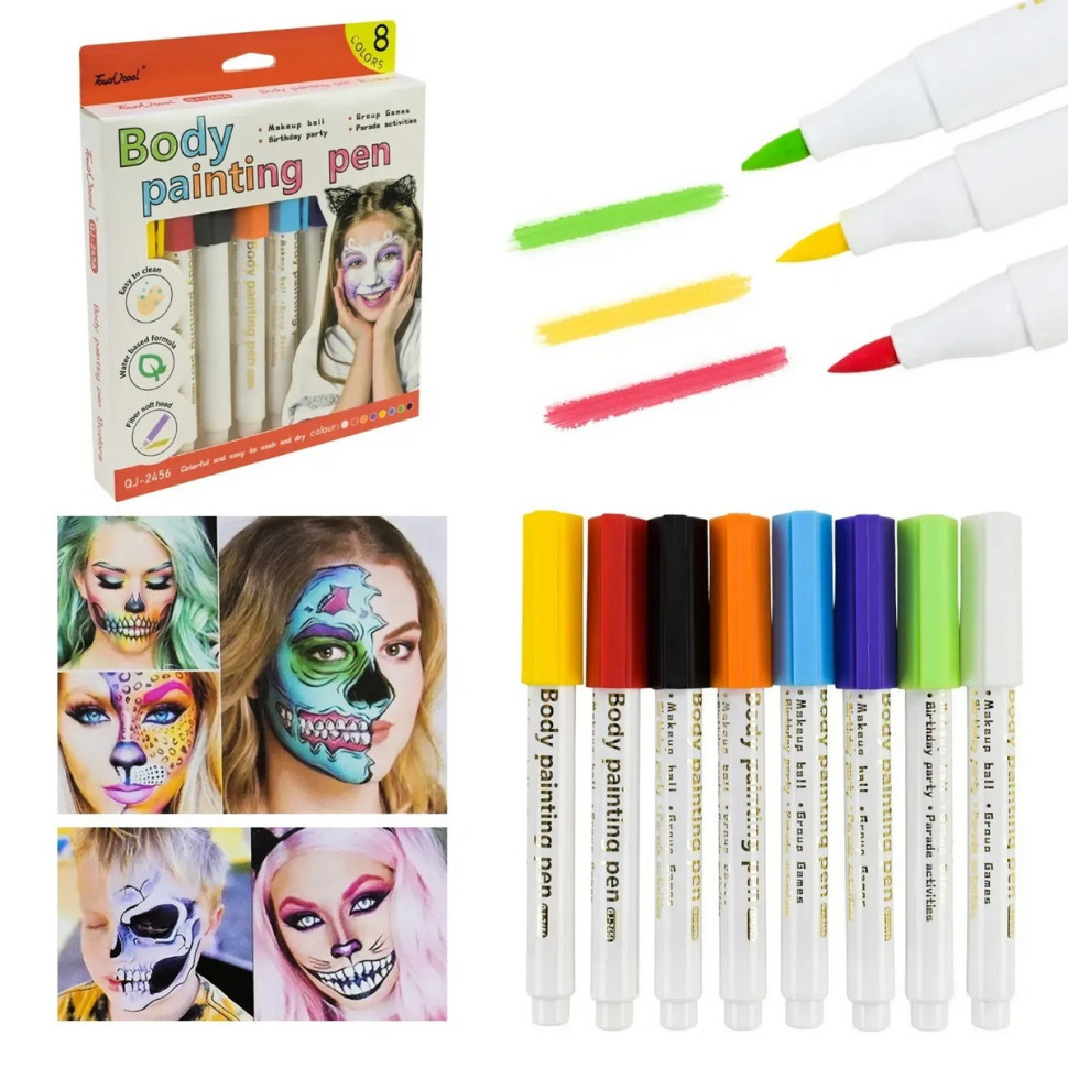 Дитячий набір аквагриму "Маркери" Cel-2502, 8 кольорів Вінниця - фото 2