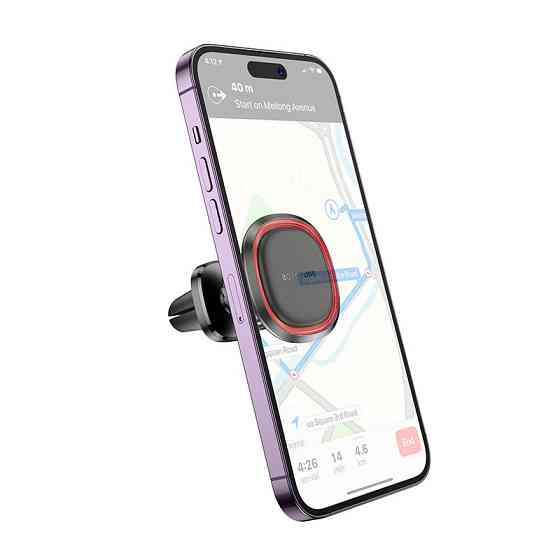 Автотримач для телефона BOROFONE BH124 Roman magnetic car holder (air outlet) Black and Red Одеса