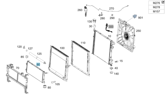 Mercedes-Benz  A0995001403 Радіатор охолодження низькотемпературний ML/GLE W166 GLE Coupe C292 GL/GLS X166 Одеса