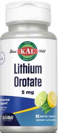 Оратат лития KAL Lithium Orotate 5mg - 90 tabs Лимон-лайм Киев