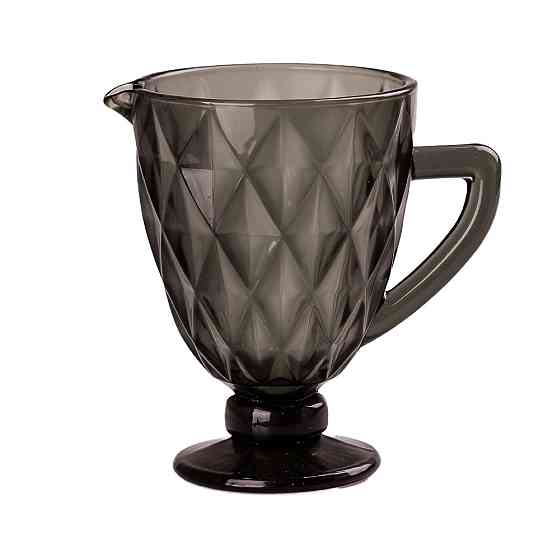 TS Kitchen Глечик для напоїв із товстого скла 1 л гранований сірий HP038G Киев