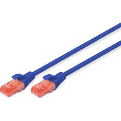 Патч-корд 2м, CAT 6 UTP, AWG 26/7, Cu, LSZH, blue Digitus (DK-1617-020/B) Винница
