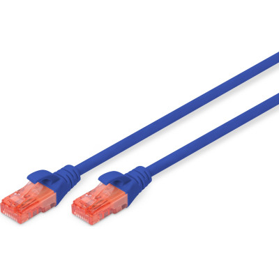Патч-корд 2м, CAT 6 UTP, AWG 26/7, Cu, LSZH, blue Digitus (DK-1617-020/B) Винница - изображение 1