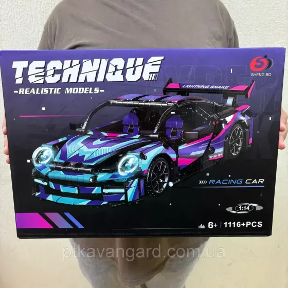 Автоконструктор машинка Порше спорткар 1116 деталей сборна модель автомобиля J 2017 неоновый Хмельницкий