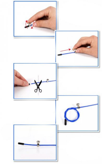 Швидкісна скакалка EasyFit Speed Cable Rope 3 м зі стальним тросом червона Коломия - фото 2