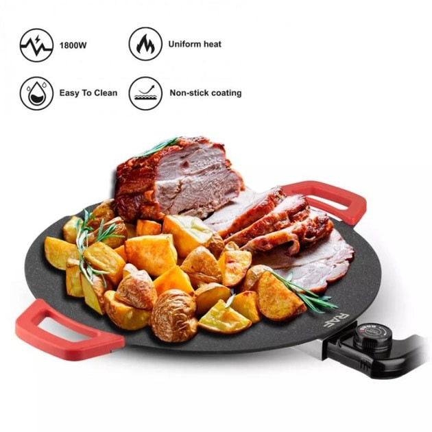 Електричний лист для смаження гриль з антипригарним покриттям RAF R.5304 1800W Варильна поверхня LY-99 Львів - фото 7