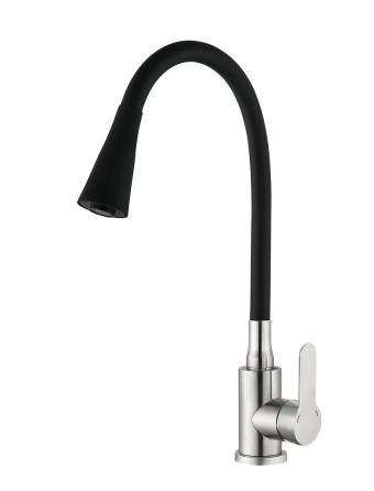 Змішувач для кухні Mixxus DAX-011 REFL.Black із силіконовим виливом   ( MI6559 ) 24359 Харьков