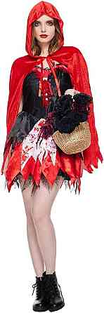 Жіночий карнавальний костюм «Кривава Червона Шапочка» на Хелловін (з накидкою) Small (S) Луцьк