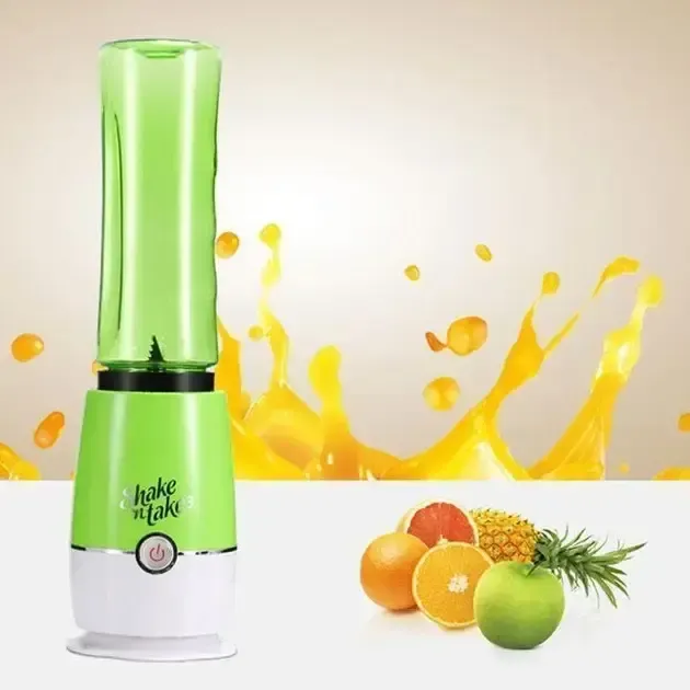 Мини-блендер для коктейлей и смузы Shake'n Take Шейкер-блендер с бутылкой для взбивания коктейлей Коломыя - изображение 1