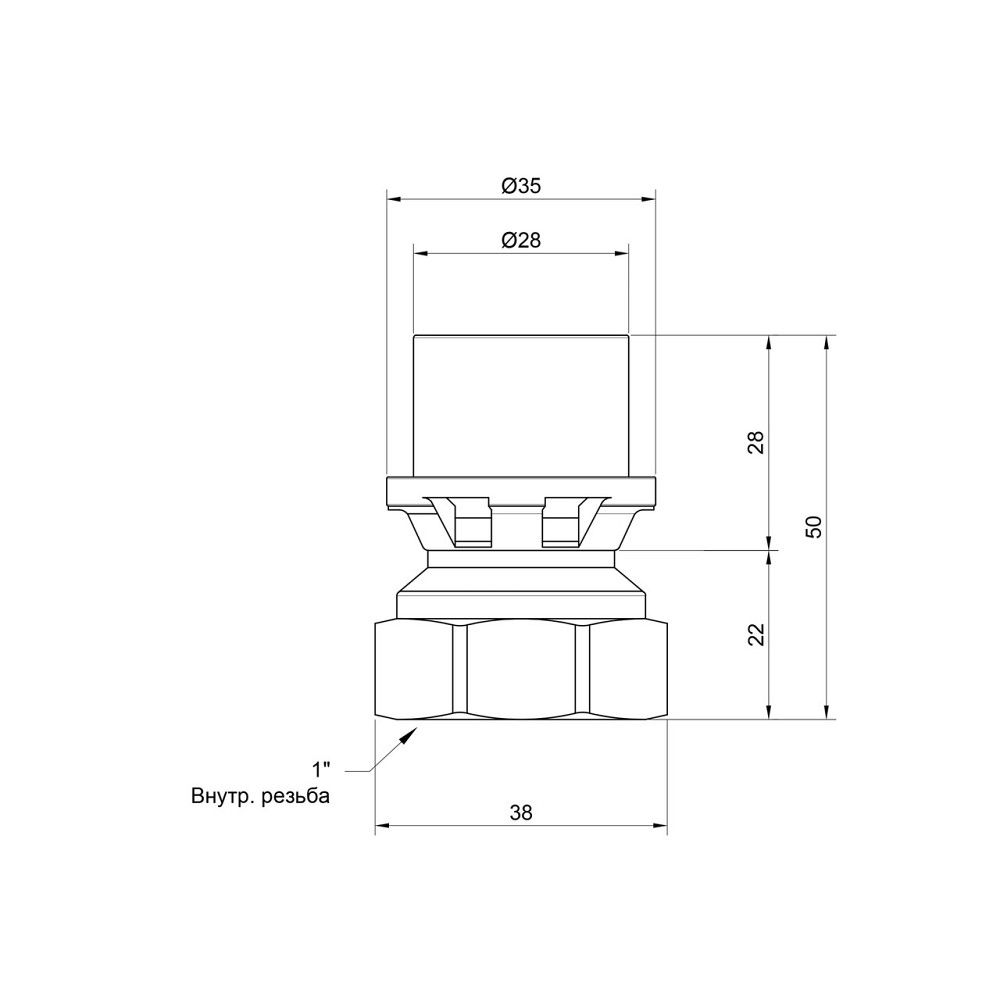 Переходник пресс Icma 26х1/2