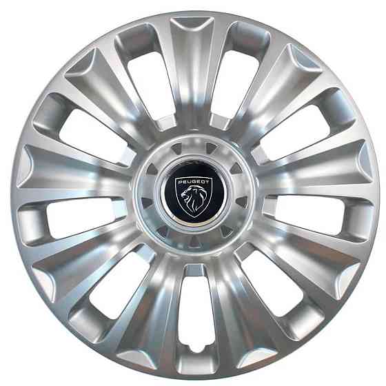 Автомобільні модельні ковпаки R16 Peugeot NEW 424 4шт, SJS, сріблясті Вінниця